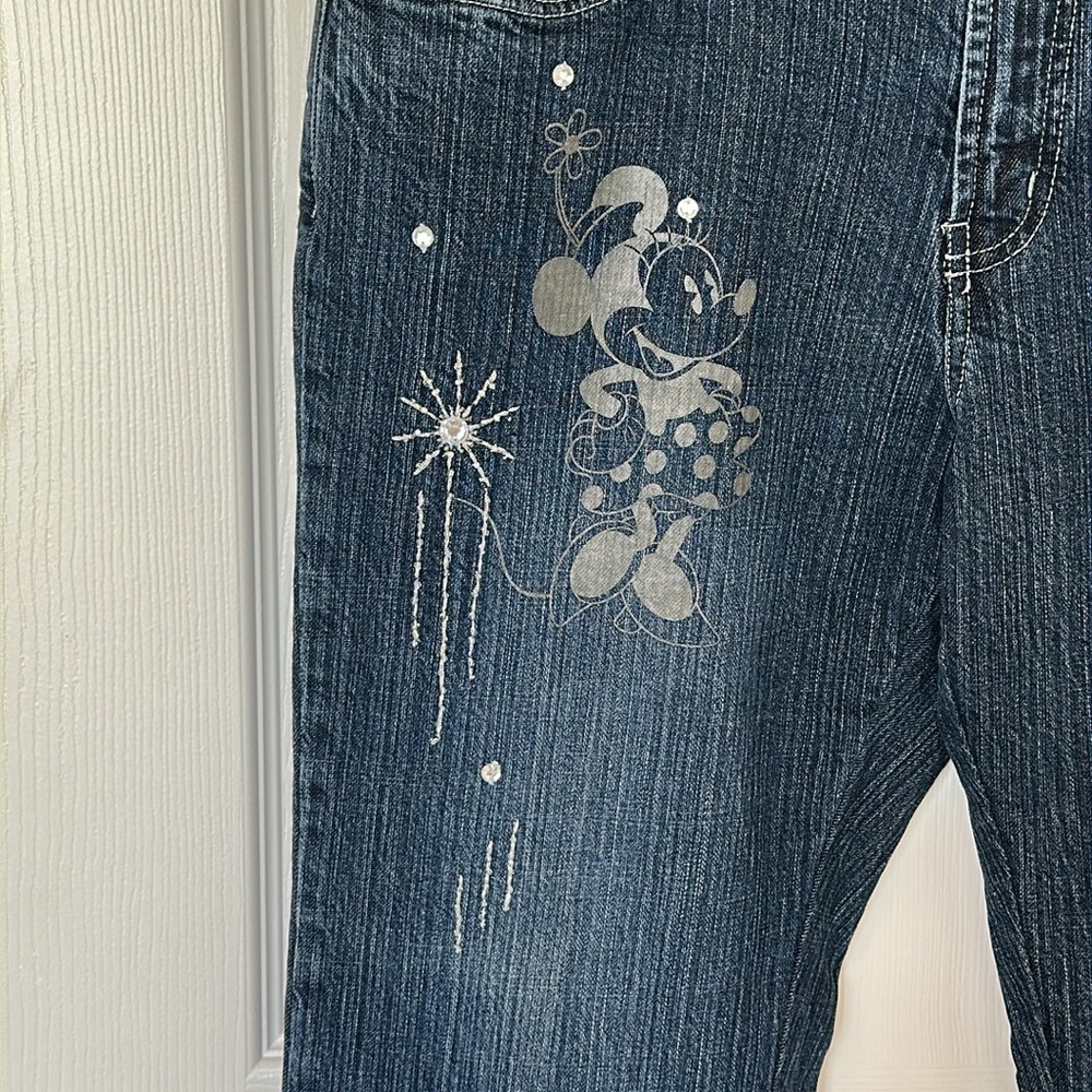 Disney Women's Dark Blue Straight Leg Jeans - Picture 3 of 16